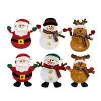 New Year Christmas Tableware Bag Knife and Fork Cutlery Set Holder Christmas Decoration for Home